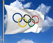 Σημαία των Ολυμπιακών Αγώνων (olympic flag - 5 Cycles - continents - 5 κύκλοι - ήπειρος) • Εγκυκλοπαίδεια